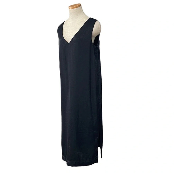 AHLENS SWEDEN Dress V Neck Cocktail Party Maxi Black Size 40 Medium - Picture 3 of 16